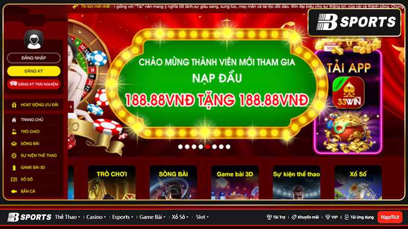 Nhà cái online này sở hữu vô số môn thể thao hấp dẫn trong hạng mục cá cược