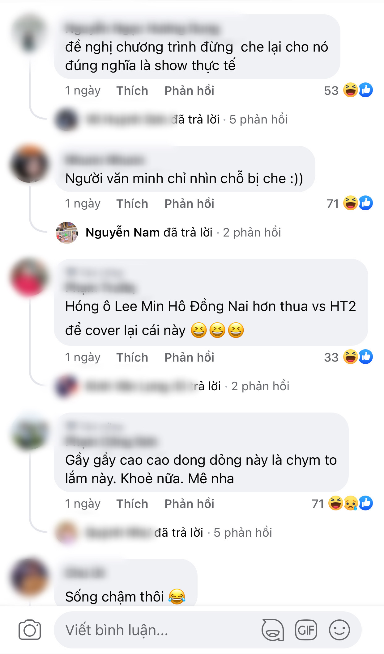 Nhiều bình luận khá phản cảm dành cho anh chàng