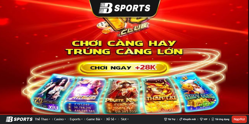 Nhiều các khuyến mãi khủng tại v8 club
