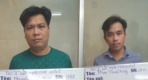 Hai đối tượng bị bắt do có hành vi tiêu thụ tài sản của nhóm đối tượng cướp giật
