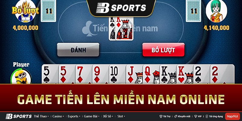 Các quân bài có trong game đánh bài tiến lên miền nam