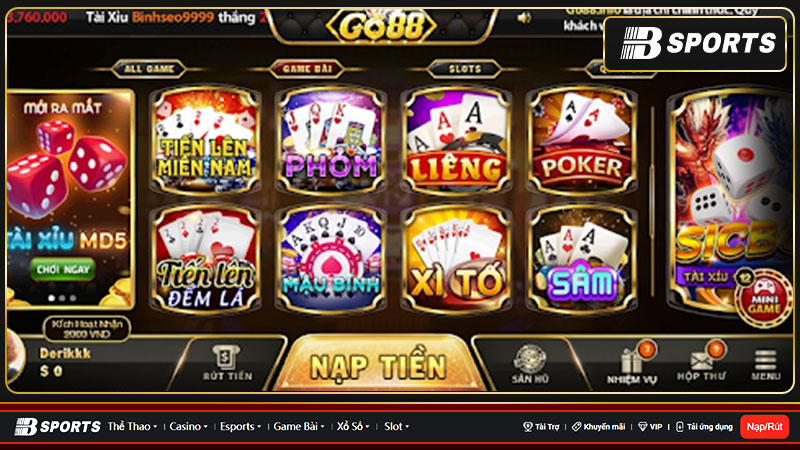 Slots trên Go88 trực tuyến