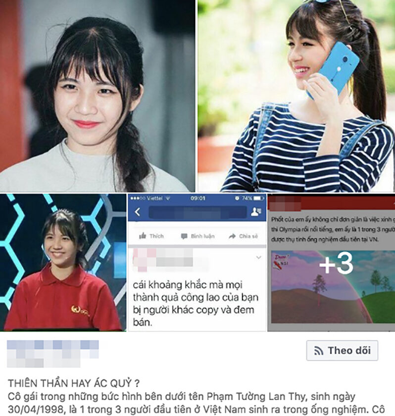 Bài post có tiêu đề đầy phẫn nộ " THIÊN THẦN HAY ÁC QUỶ"