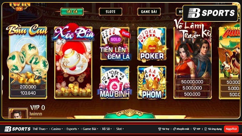 Các loại game có tỷ lệ cược cực cao
