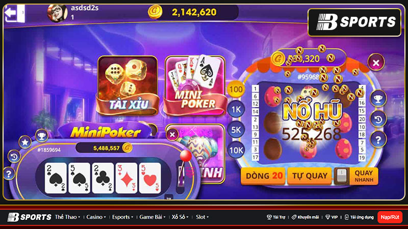 Hệ thống các game bài hấp dẫn trên V88 vin