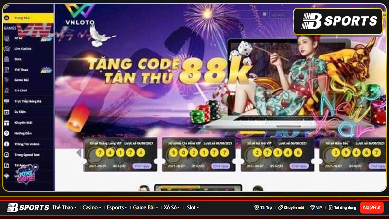 Khuyến mãi vnloto cực sốc, cực khủng