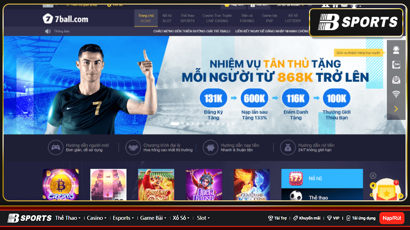 Những thông tin cụ thể về sảnh cá cược đổi thưởng 7ball