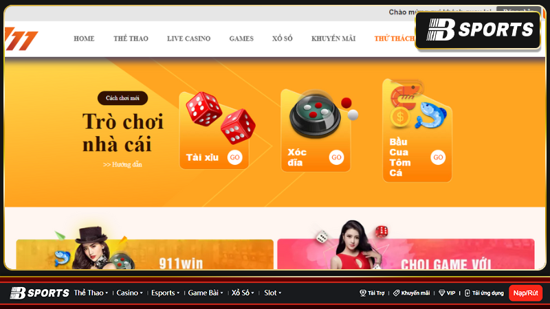 Giao diện thiết kế trong game nhà cái 911win siêu ấn tượng và đẹp mắt