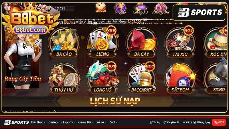 Điểm mặt các chuyên mục game cá cược hấp dẫn, lôi cuốn nhất của nhà cái b8bet