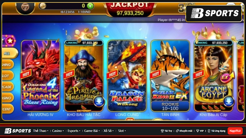 Tham khảo cổng game Bsports để chơi bắn cá đổi thưởng