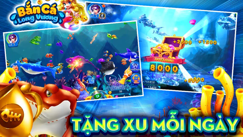 Bắn cá long vương nhận xu tiền thưởng mỗi ngày