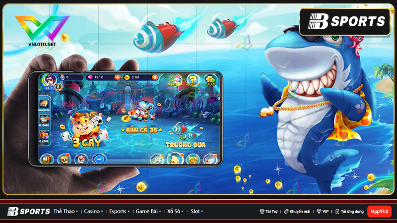 Trải nghiệm game bắn cá vnloto với thiết kế hình ảnh siêu đẹp mắt