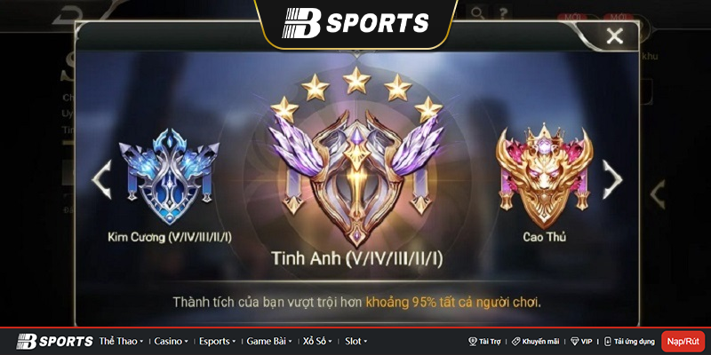 Các thứ hạng trong rank liên quân