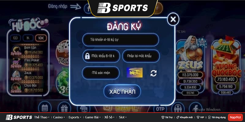 Đăng ký Boc.club - cổng game quốc tế