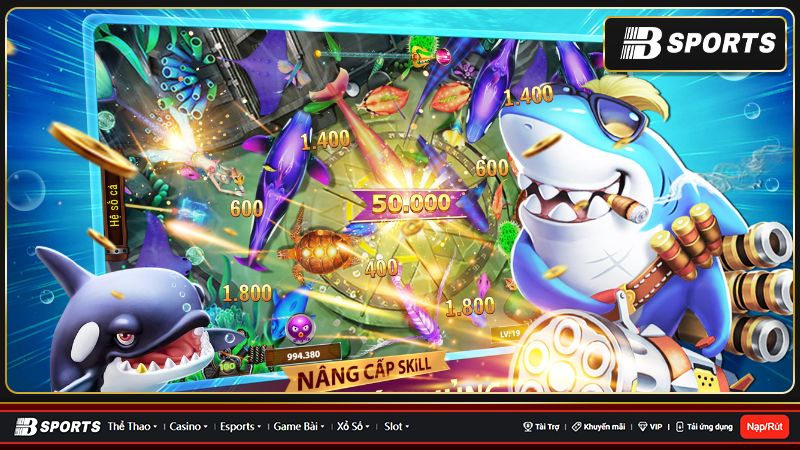Slot game bắn cá ăn xu tại Bsports uy tín và hấp dẫn