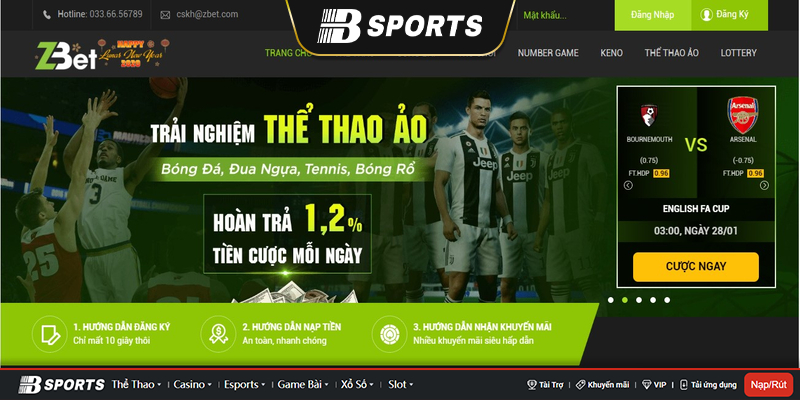 Hoàn trả Zbet vn cực khủng
