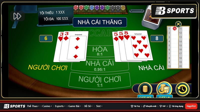 Hướng dẫn cách chơi baccarat TT128 chi tiết và đơn giản nhất