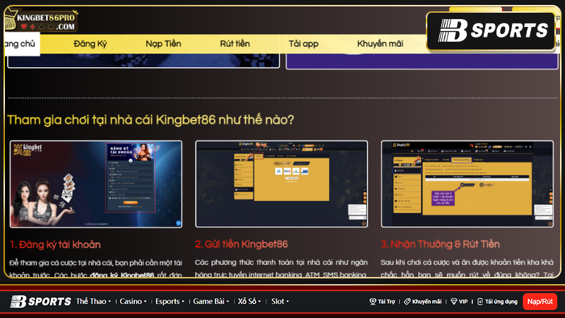 Quy trình nạp rút tiền tại kingbet86 siêu nhanh chóng, tiện lợi Quy trình nạp rút tiền tại kingbet86 siêu nhanh chóng, tiện lợi