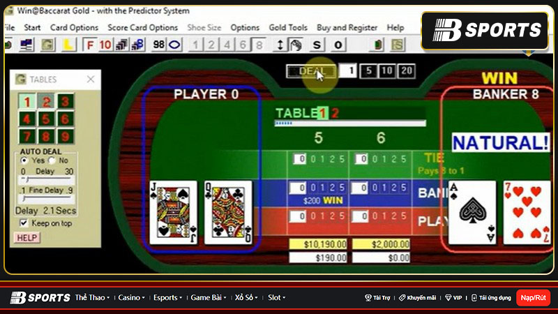 phần mềm dự đoán Baccarat