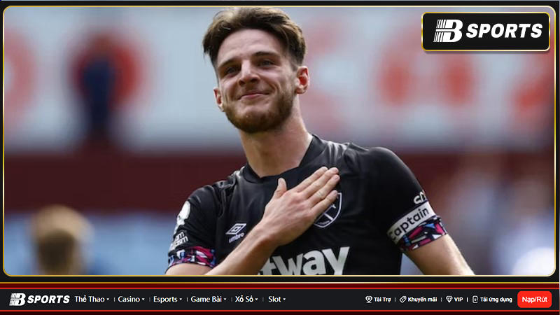 West Ham có thể sẽ đề nghị mức giá ít nhất 100 triệu bảng để bán Declan Rice