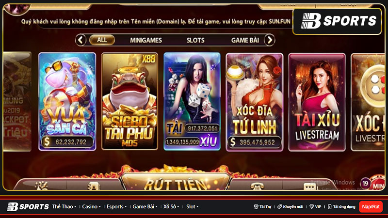 Những đặc điểm vượt trội, nổi bật mà sunvn mang đến cho người chơi