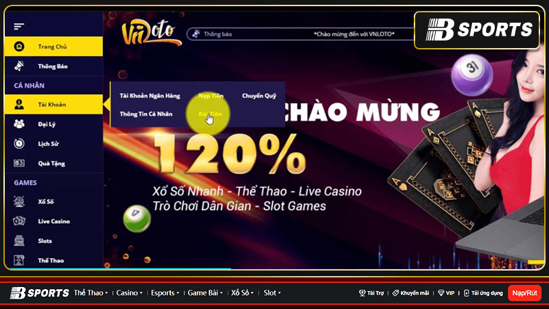 Hướng dẫn các bước chi tiết để đăng ký tài khoản, giao dịch dịch nạp tiền và rút tiền trên vnloto