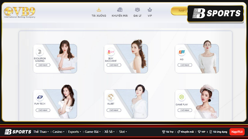 Nhà cung cấp sản phẩm cá cược đỉnh cao cho vuabai9 game casino online là ai?