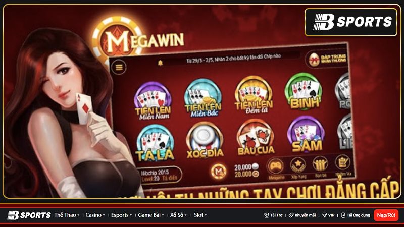Cùng cộng đồng đam mê trải nghiệm game bài Megawin đổi thưởng