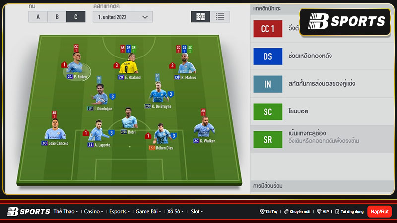Linh hoạt sử dụng nhiều team Man City FO4