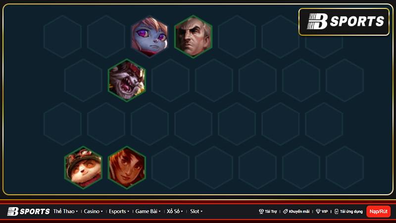 Đầu game đội hình DTCL Teemo